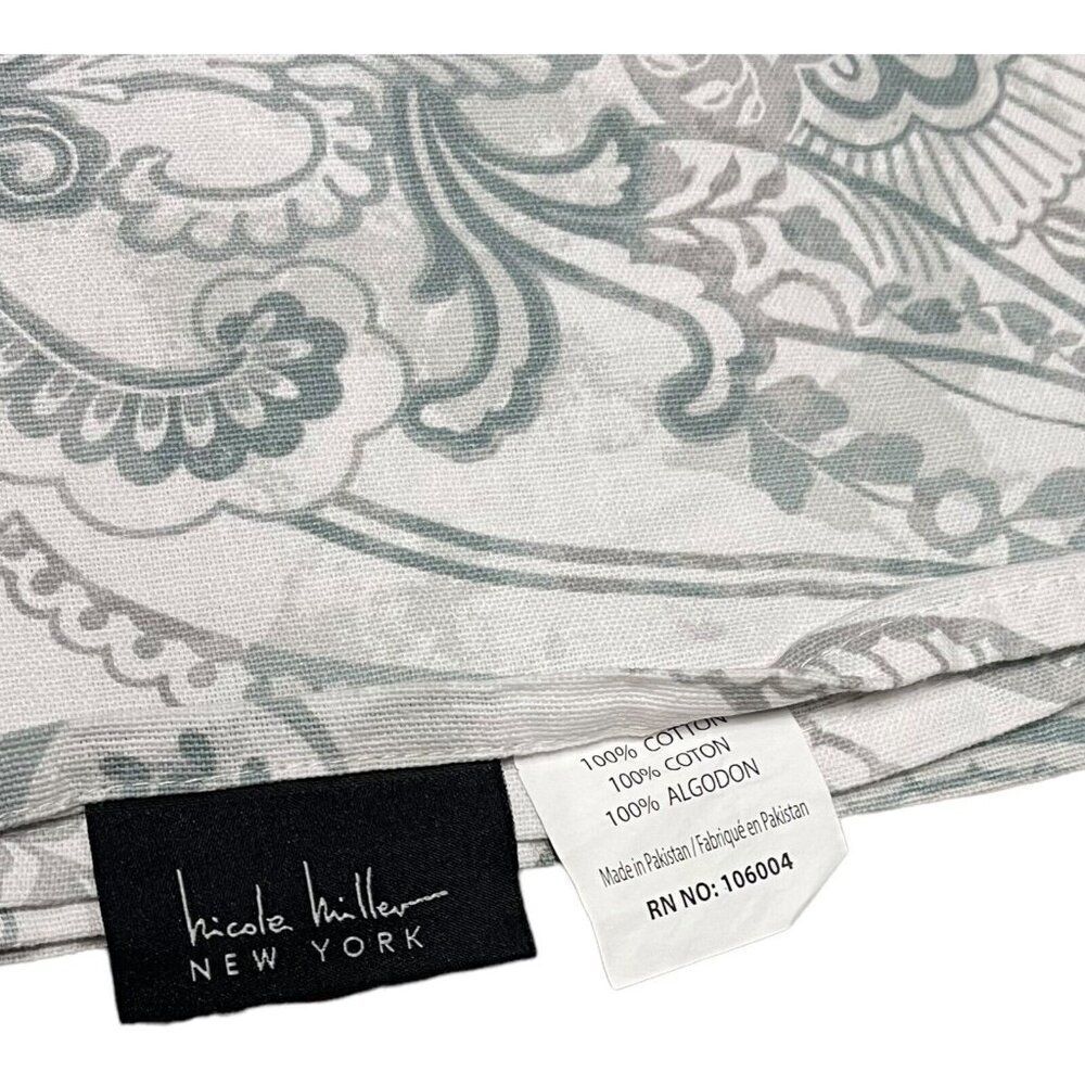 Green Blue Paisley Nicole Miller Home Fabric Shower Curtain Boho Print 63x67.75 - Picture 2 of 6